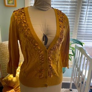 Elle Embellished Yellow Cardigan